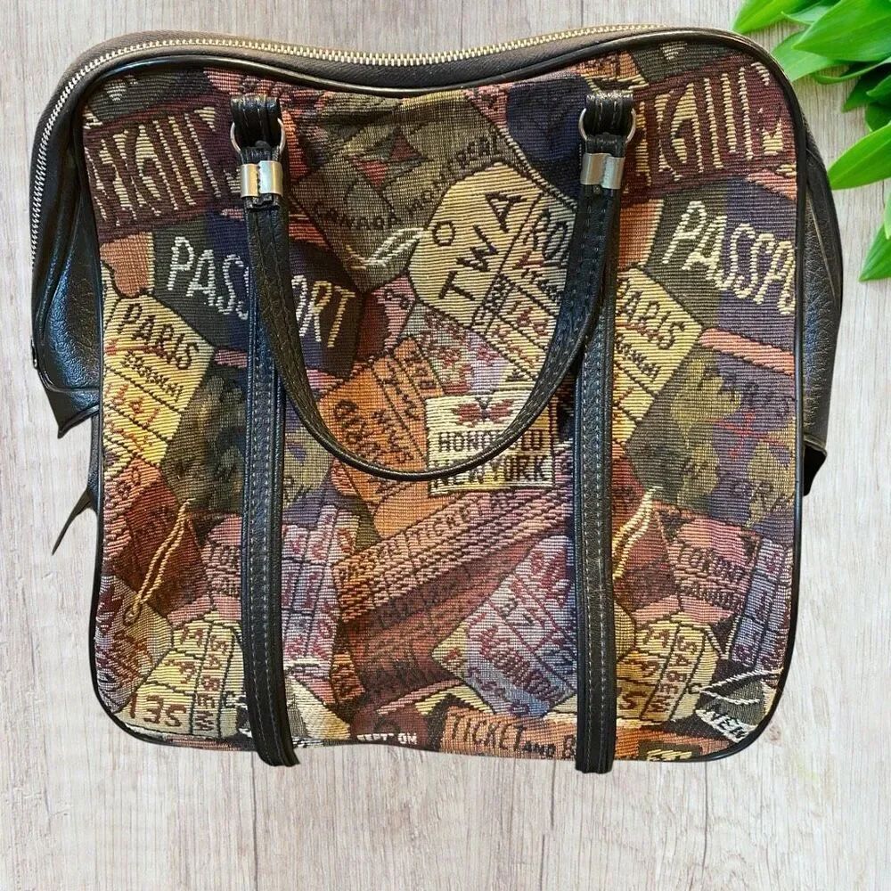 1960’s Vintage TWA Carpet Bag Intl Travel Carry-on